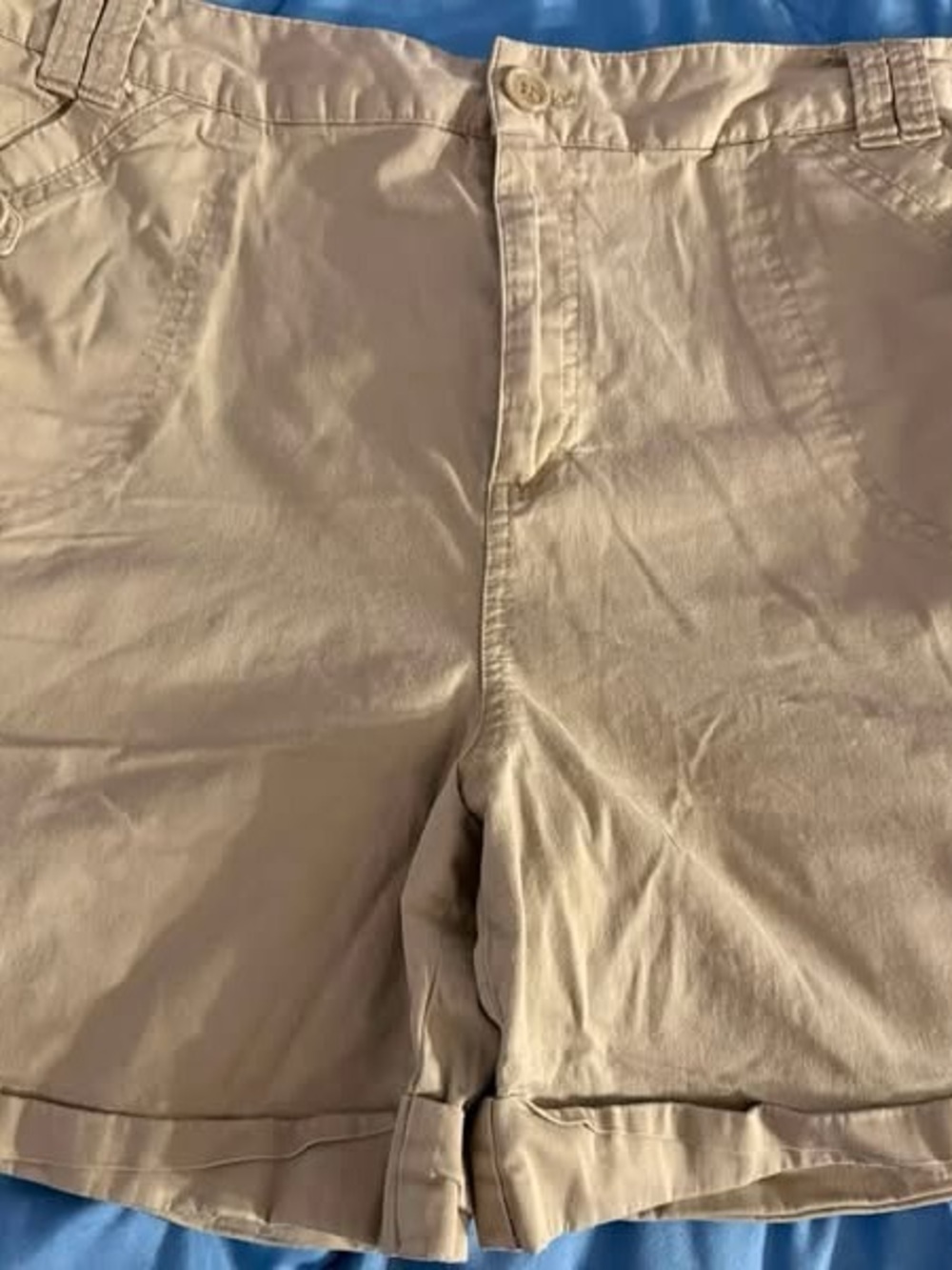 White Stag Men's Flat Front Shorts in Khaki